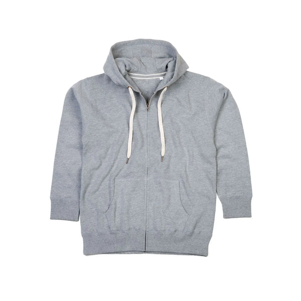 Felpa Men' Superstar Zip Through heather grey melange / S - personalizzabile con logo