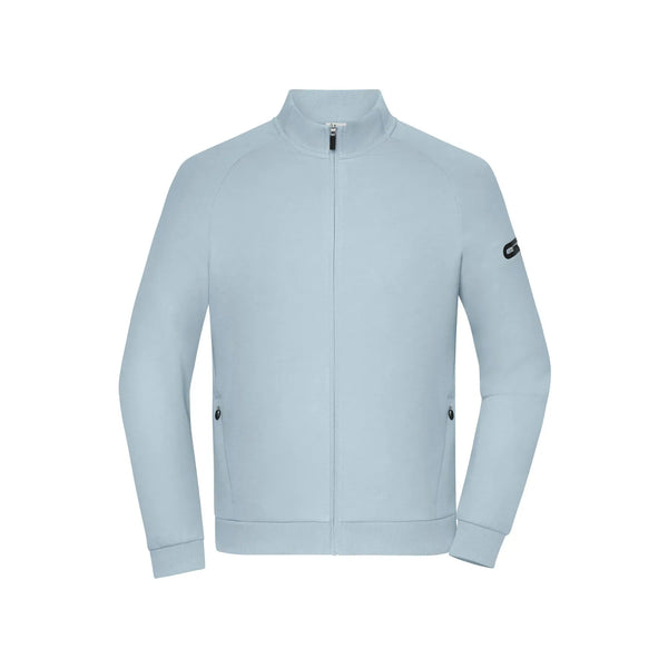 Felpa Men‘ Zip Interlock azzurro / S - personalizzabile con logo