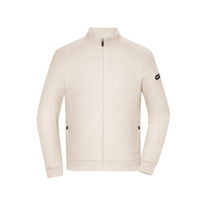 Felpa Men‘ Zip Interlock marrone / S - personalizzabile con logo