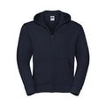 Felpa Mens Authentic con zip -  cappuccio blu / XS - personalizzabile con logo