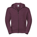 Felpa Mens Authentic con zip -  cappuccio bordeaux / XS - personalizzabile con logo