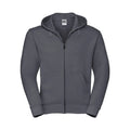 Felpa Mens Authentic con zip -  cappuccio grigio / XS - personalizzabile con logo