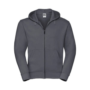Felpa Mens Authentic con zip -  cappuccio grigio / XS - personalizzabile con logo