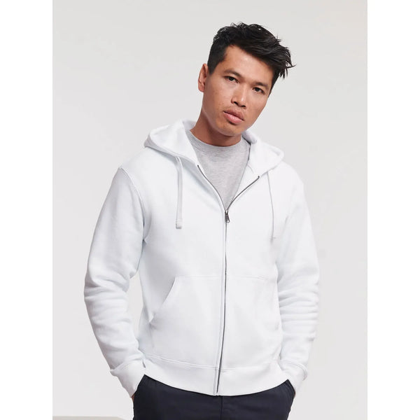 Felpa Mens Authentic con zip -  cappuccio - personalizzabile con logo