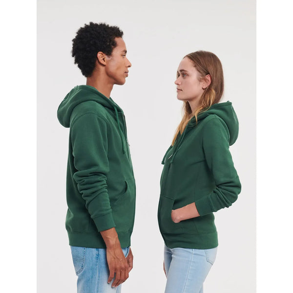 Felpa Mens Authentic con zip -  cappuccio - personalizzabile con logo