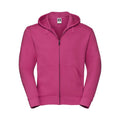 Felpa Mens Authentic con zip -  cappuccio rosa / XS - personalizzabile con logo