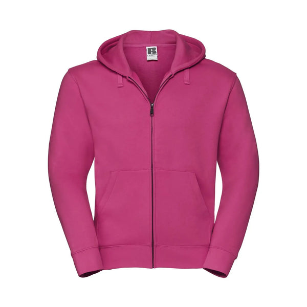 Felpa Mens Authentic con zip -  cappuccio rosa / XS - personalizzabile con logo