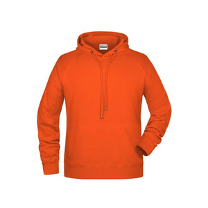 Felpa Mens cappuccio arancione / S - personalizzabile con logo