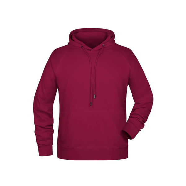 Felpa Mens cappuccio bordeaux / S - personalizzabile con logo