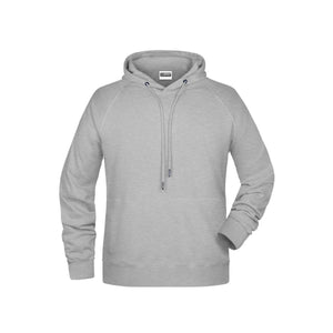 Felpa Mens cappuccio grigio / S - personalizzabile con logo