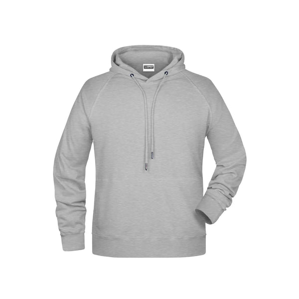 Felpa Mens cappuccio grigio / S - personalizzabile con logo
