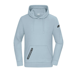Felpa Mens cappuccio Interlock azzurro / S - personalizzabile con logo