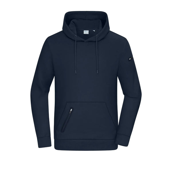 Felpa Mens cappuccio Interlock blu / S - personalizzabile con logo