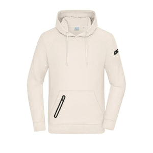 Felpa Mens cappuccio Interlock marrone / S - personalizzabile con logo