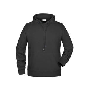Felpa Mens cappuccio nero / S - personalizzabile con logo