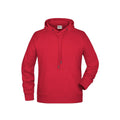 Felpa Mens cappuccio rosso / S - personalizzabile con logo