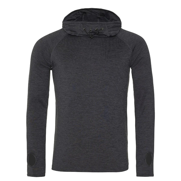 Felpa Mens Cool Cowl Neck Top nero / S - personalizzabile con logo