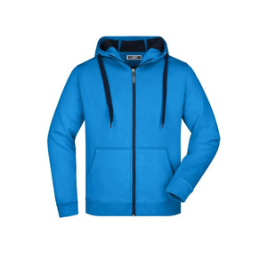 Felpa Mens Doubleface azzurro / S - personalizzabile con logo