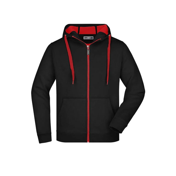 Felpa Mens Doubleface black/red / S - personalizzabile con logo