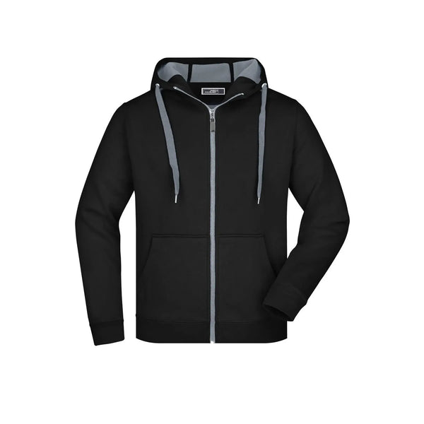 Felpa Mens Doubleface nero / S - personalizzabile con logo