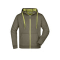 Felpa Mens Doubleface olive/lime-green / S - personalizzabile con logo