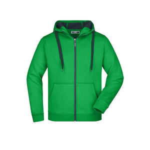 Felpa Mens Doubleface verde / S - personalizzabile con logo