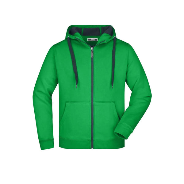 Felpa Mens Doubleface verde / S - personalizzabile con logo