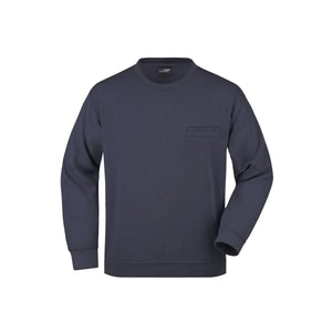Felpa Mens Round  Pocket blu / S - personalizzabile con logo