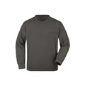 Felpa Mens Round  Pocket graphite / S - personalizzabile con logo