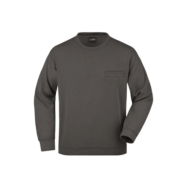 Felpa Mens Round  Pocket graphite / S - personalizzabile con logo