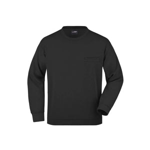 Felpa Mens Round  Pocket nero / S - personalizzabile con logo