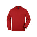 Felpa Mens Round  Pocket rosso / S - personalizzabile con logo