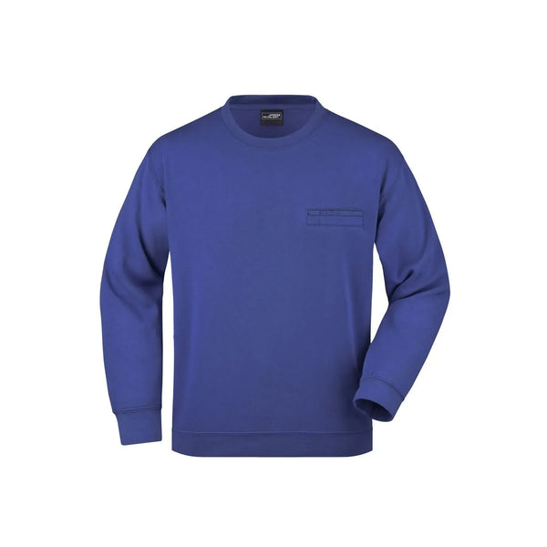 Felpa Mens Round  Pocket royal / S - personalizzabile con logo