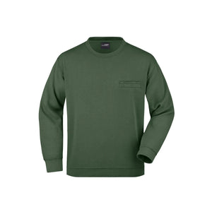 Felpa Mens Round  Pocket verde / S - personalizzabile con logo
