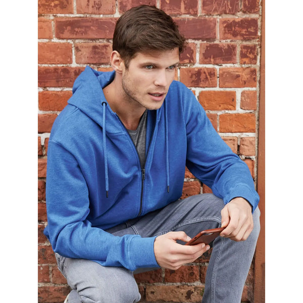 Felpa Mens Zip cappuccio - personalizzabile con logo