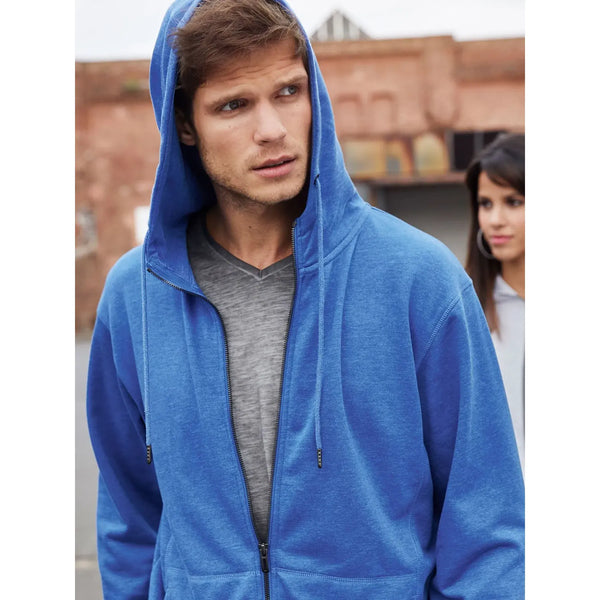 Felpa Mens Zip cappuccio - personalizzabile con logo
