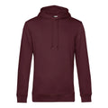 Felpa Organic con cappuccio bordeaux / XS - personalizzabile con logo