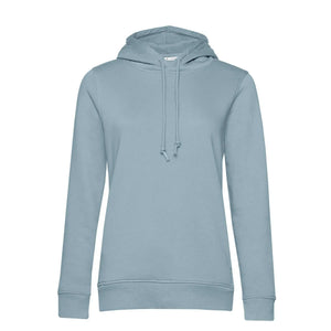 Felpa Organic con cappuccio donna blu / XS - personalizzabile con logo