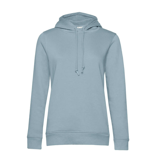 Felpa Organic con cappuccio donna blu / XS - personalizzabile con logo