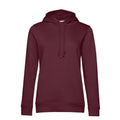 Felpa Organic con cappuccio donna bordeaux / XS - personalizzabile con logo