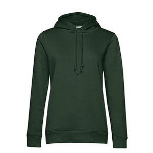 Felpa Organic con cappuccio donna forest green / XS - personalizzabile con logo