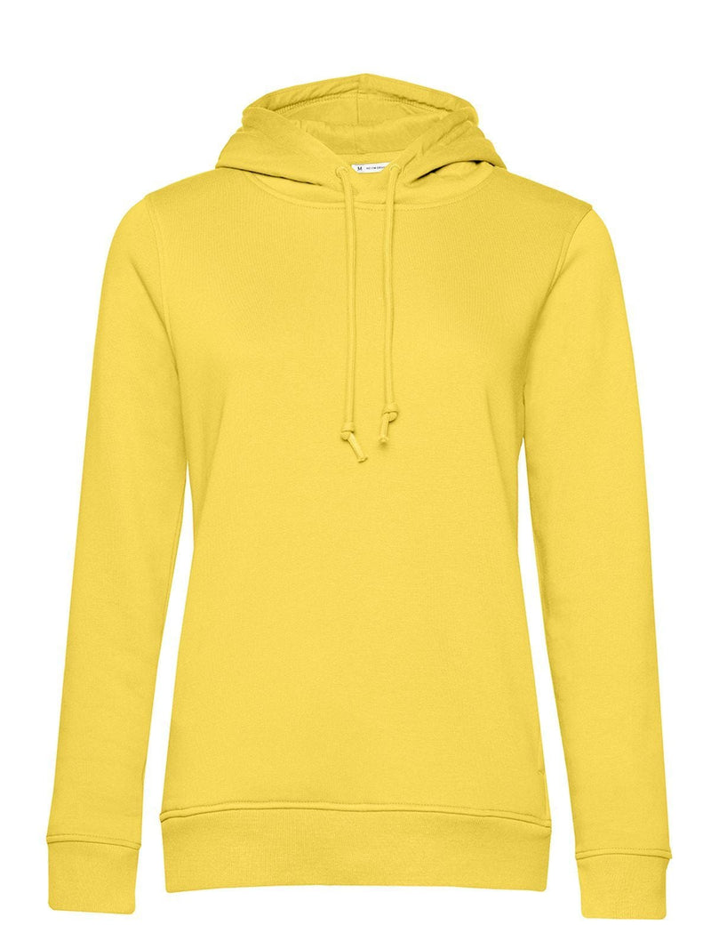 Felpa Organic con cappuccio donna giallo / L - personalizzabile con logo
