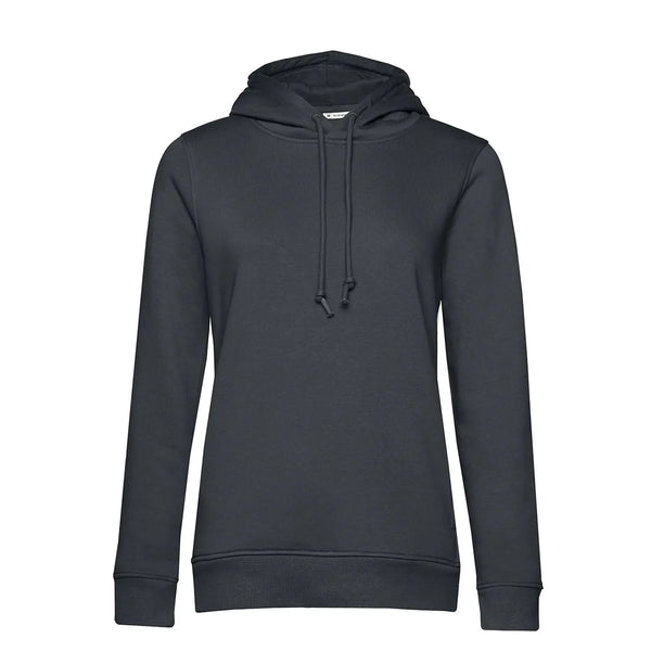 Felpa Organic con cappuccio donna grigio / XS - personalizzabile con logo