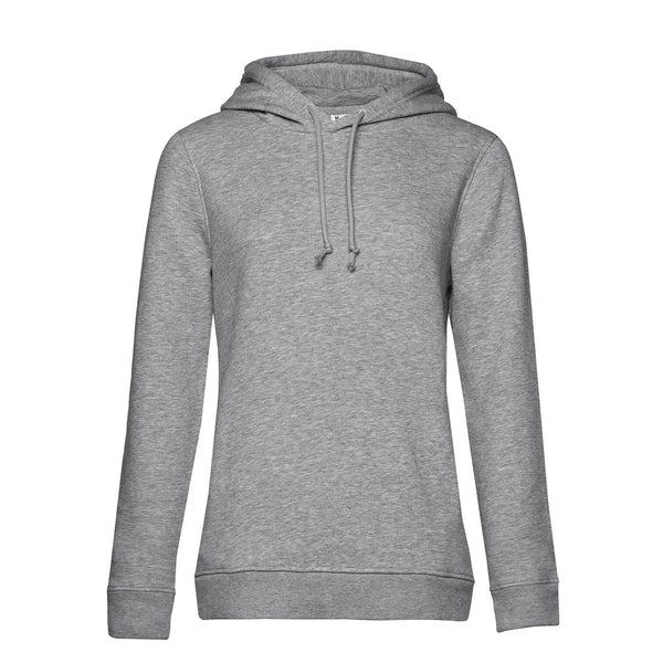 Felpa Organic con cappuccio donna heather grey / XS - personalizzabile con logo