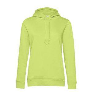 Felpa Organic con cappuccio donna lime / XS - personalizzabile con logo