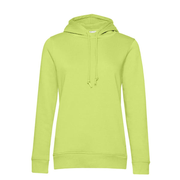 Felpa Organic con cappuccio donna lime / XS - personalizzabile con logo