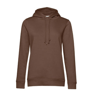 Felpa Organic con cappuccio donna marrone / XS - personalizzabile con logo