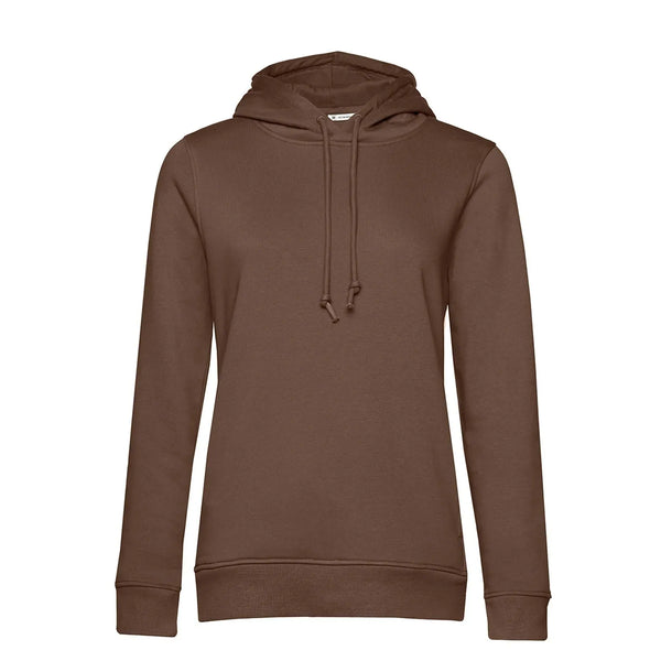 Felpa Organic con cappuccio donna marrone / XS - personalizzabile con logo