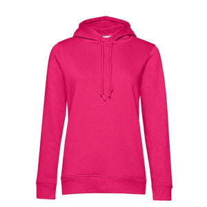 Felpa Organic con cappuccio donna rosa / XS - personalizzabile con logo