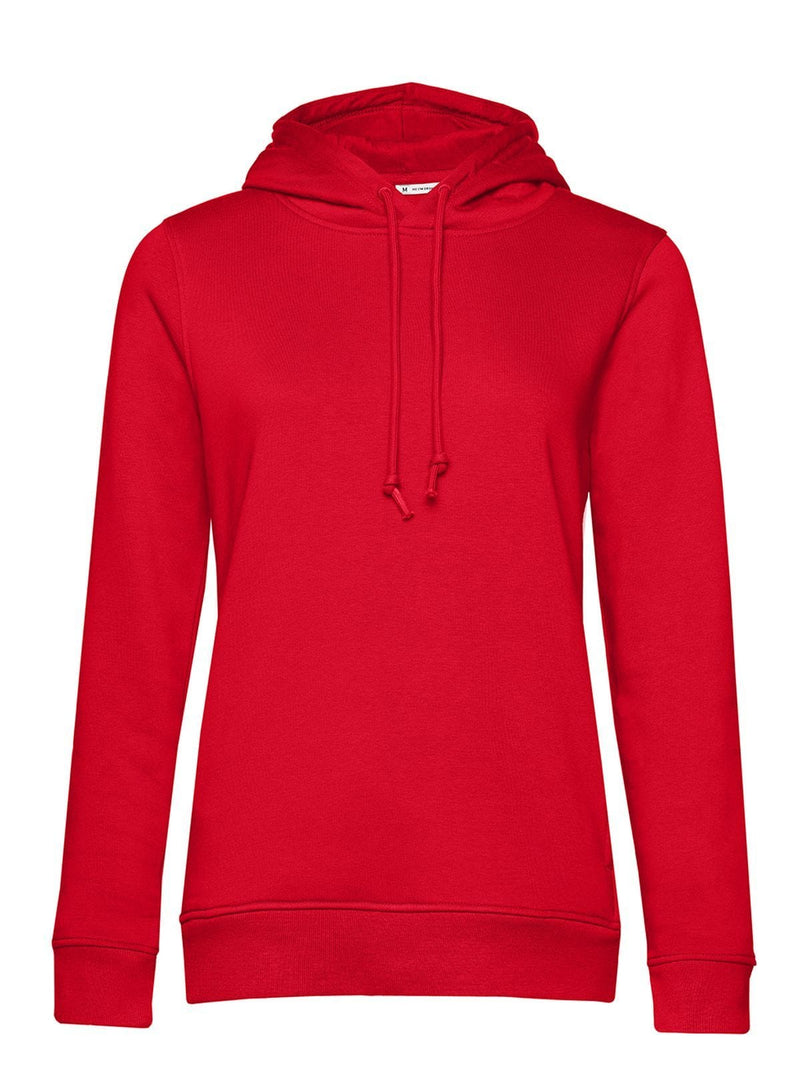 Felpa Organic con cappuccio donna rosso / L - personalizzabile con logo